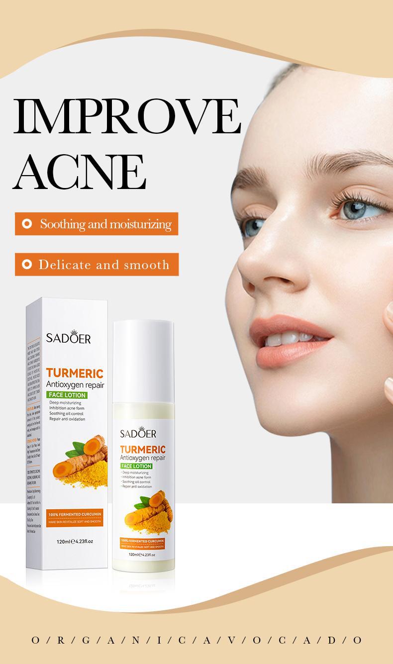 Turmeric Skincare Set SADOER Cleansing, moisturizing, hydrating five-piece set for  foreign trade wholesale