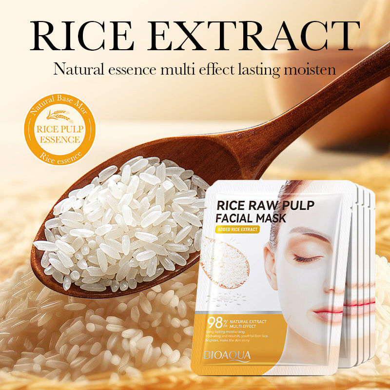 Rice Puree Face Mask25g BIOAOUA Moisturizing and rejuvenating facial mask patch cross-border wholesale