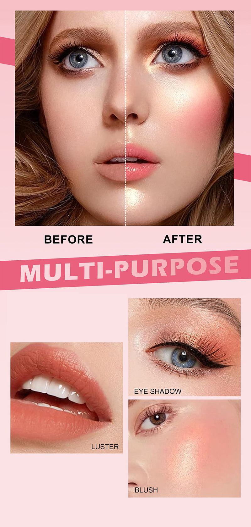 Liquid Lip Glaze Lipstick Face Lip Cheek Two-in-one Multi-functional Blush Four-piece Set Beauty Makeup