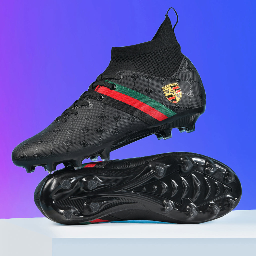 Hot-selling High-top Soccer Shoes tf Artificial Grass with Broken Nails AG Nail Leather Foot Men's and Women's Children's Youth Student Training Shoes