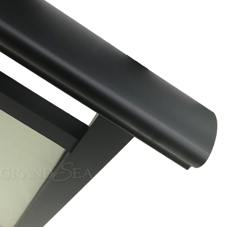 Factory Wholesale Price Matte Black Frame Stair Glass Railing Prices Design