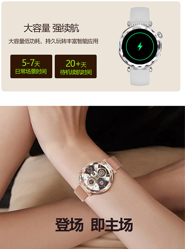 HK88Smart Watch1.19inch Bluetooth Call True Heart Rate Pedometer Sleep Monitor Women's Sports Watch