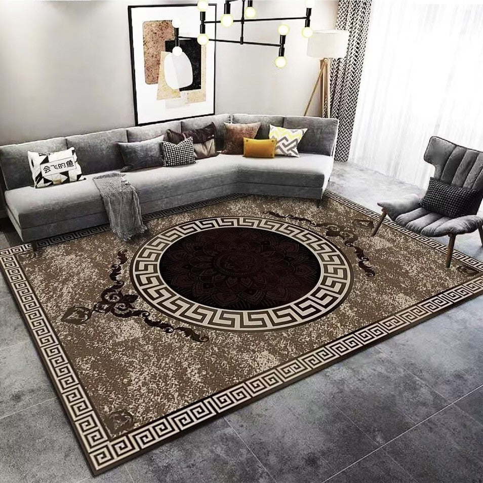 Living Room Carpet Stain Resistant Easy Care Crystal Velvet Carpet Home Sofa Coffee Table Rug Bedroom Wear-Resistant Non-Slip Mat