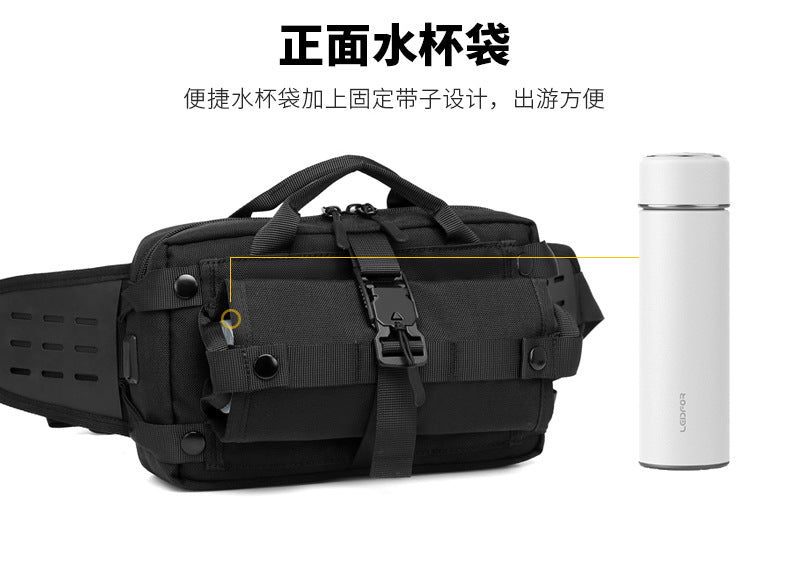 Men's Trendy Tactical Waist Bag Waterproof Small Crossbody Bag Outdoor Sports Cycling Running Lightweight Portable Bag male bag