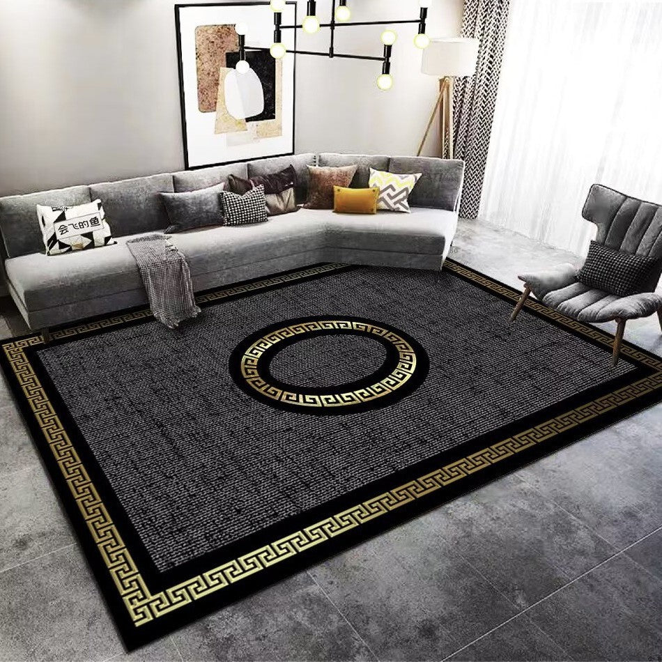Living Room Carpet Stain Resistant Easy Care Crystal Velvet Carpet Home Sofa Coffee Table Rug Bedroom Wear-Resistant Non-Slip Mat