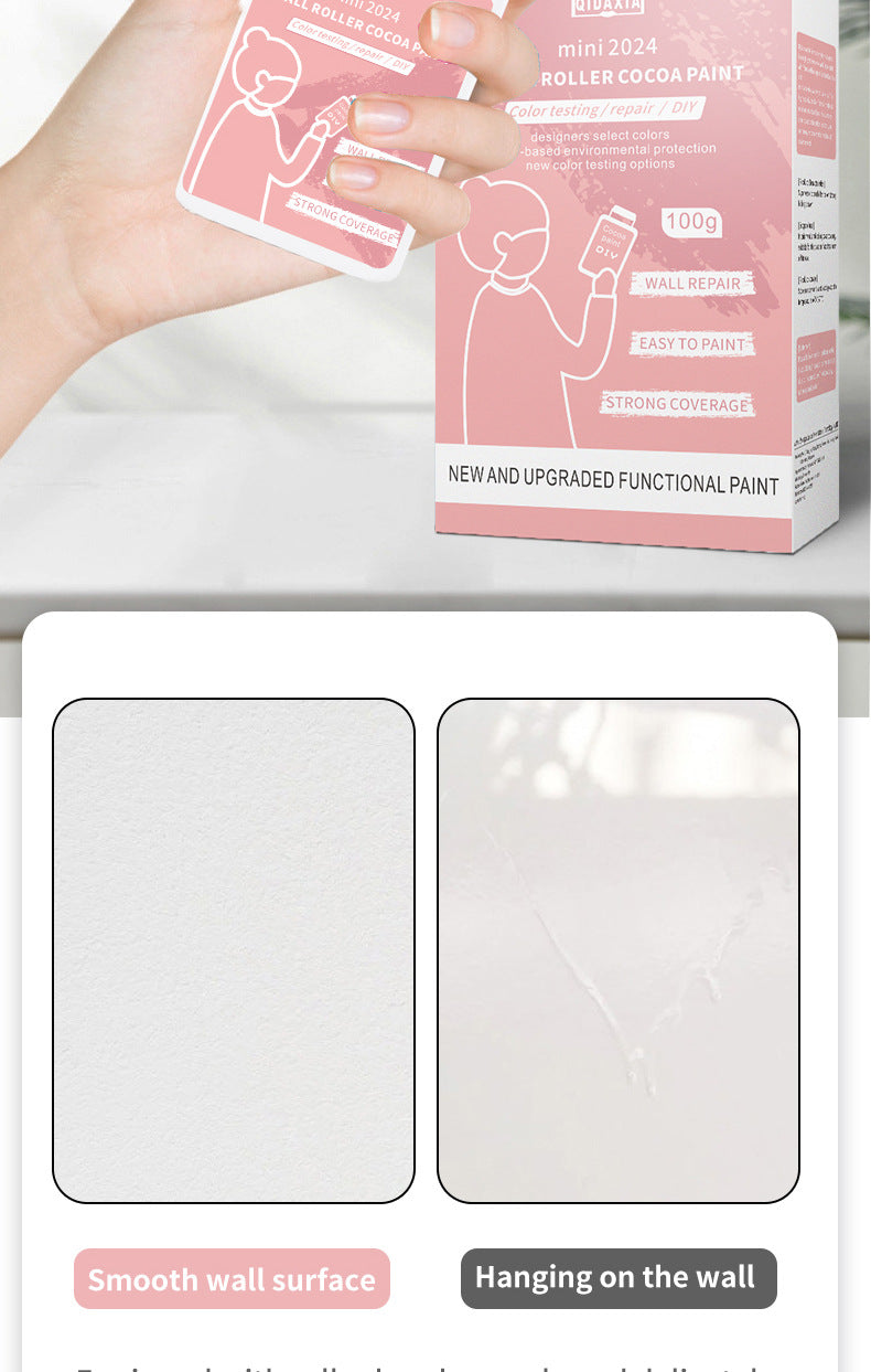 Qixia Colorful Mini Paint Coco Paint Odorless Graffiti Paint Small Roller Paint Wall Small Roller Brush Paint Latex Paint