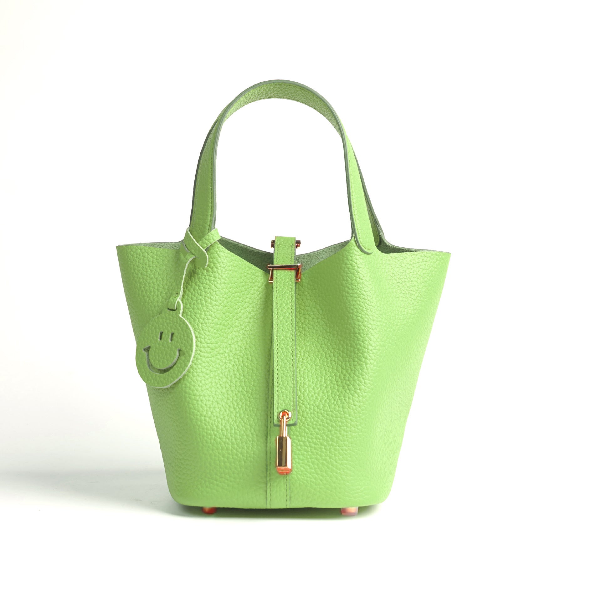European and American New Hot-Selling Simple Women's Top Layer Cowhide Large Capacity Versatile Bucket Bag Handbag
