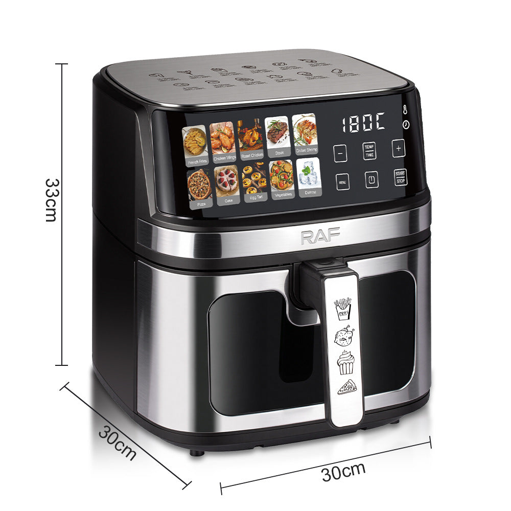 RAF European Standard8L Air fryer large capacity multifunctional home electric fryer with visual smart touchscreen R5387