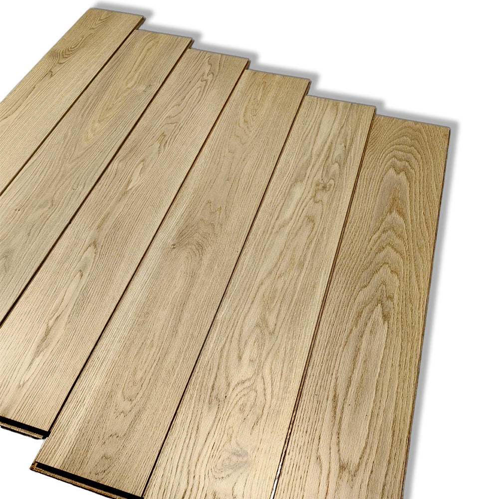 18mm Solid Wood Engineered Oak Flooring Multilayer Wood Structure Enhanced Sound Insulation Comfort for Basement