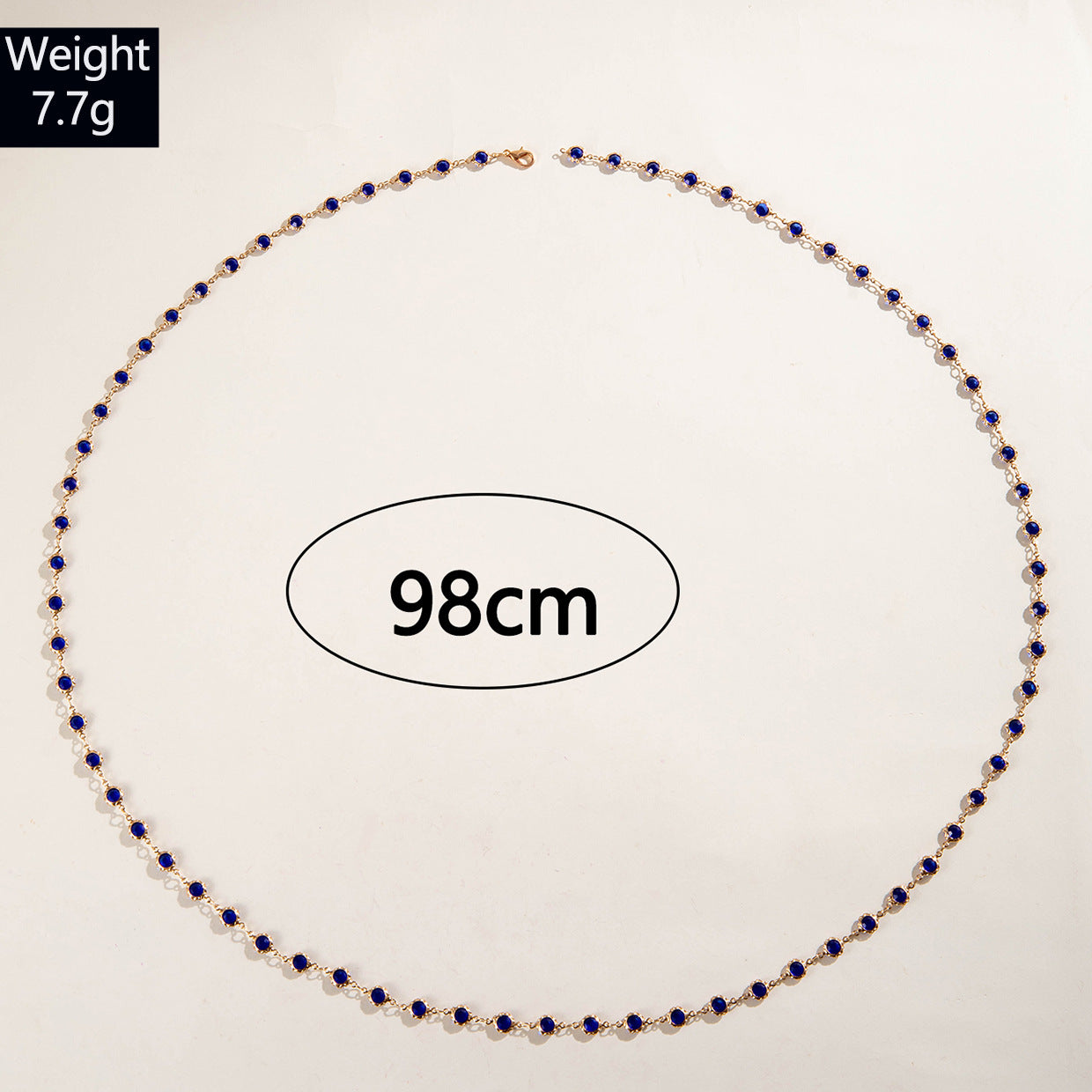 Simple Colorful Beaded Tassel y Chain Necklace Elegant Versatile Diamond-Studded Sweater Chain Jewelry