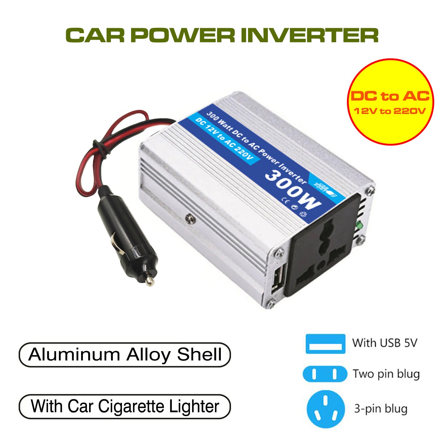 Car Converter Car Small Electrical Appliances Car Inverter150W Dc12V Transfer Communication220V Set Sail