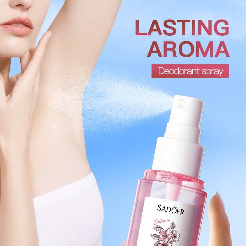 Sakura Underarm Fragrance Spray SADOER Underarm Antiperspirant Spray  Wholesale