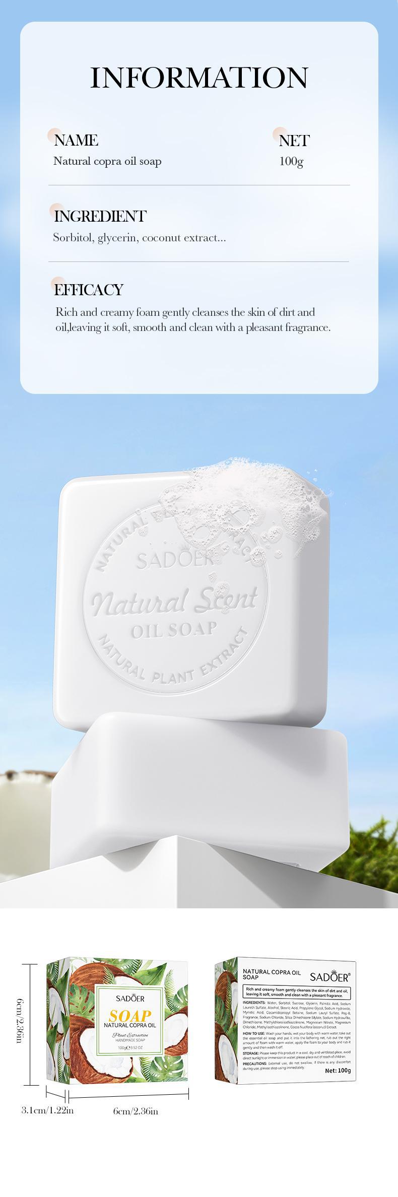 Plant and Fruit Scented Soap100g SADOER Cleansing, Moisturizing Handmade Soap  Wholesale