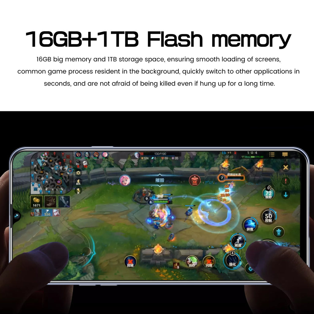 Reno9 Pro Mobile Phone7.3Inch high-definition large-screen Android smartphone factory price wholesale(Popular)