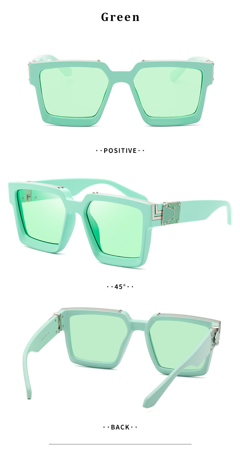 86229Large Frame Sunglasses for Women, European and American Internet Celebrity Style, 0k Fashionable Rich Men's Sunglasses sunglasses