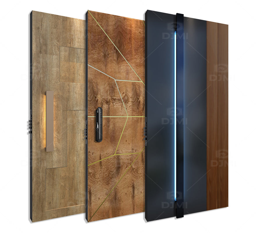 New Modern Design Hot Sale Style Wooden Front Entry Pivot Door and Cheap Price Exterior Wooden Security Entrance Doors