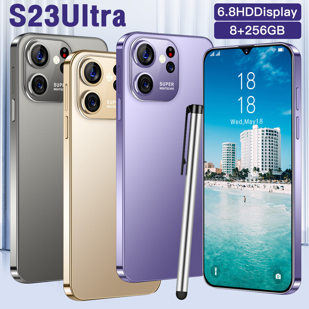 New s23ultra Smartphone6.8Inch High Definition Screen All-in-One Machine4G Android Student Phone Wholesale