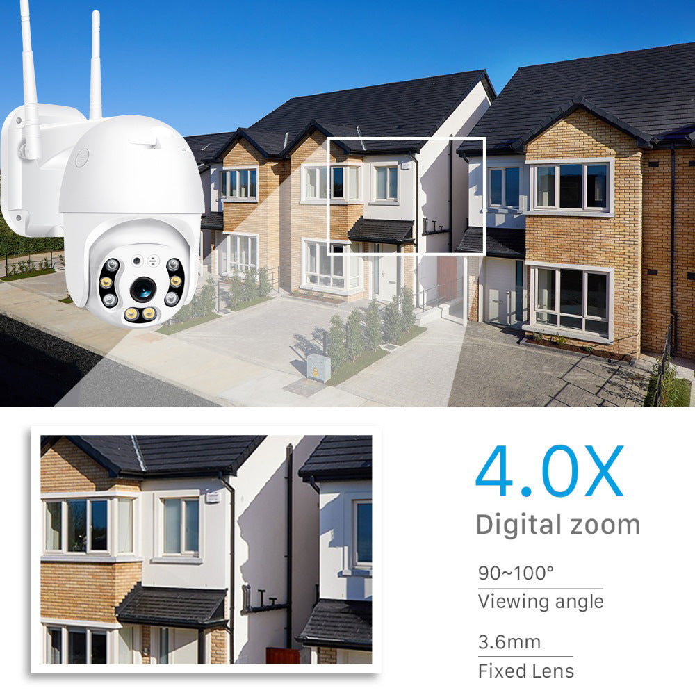 A6Outdoor Wireless Surveillance Camera WiFi Network PTZ Surveillance Camera High Definition Outdoor Waterproof Dome Camera
