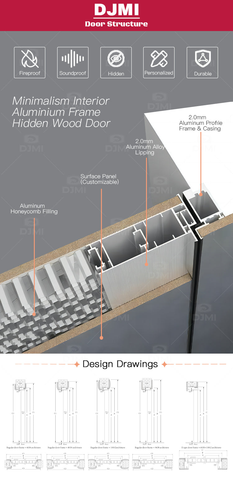 Interior Concealment Frameless Hidden Door Invisible High-end Secret Room Wooden Door Invisible Bookshelf Wooden Door
