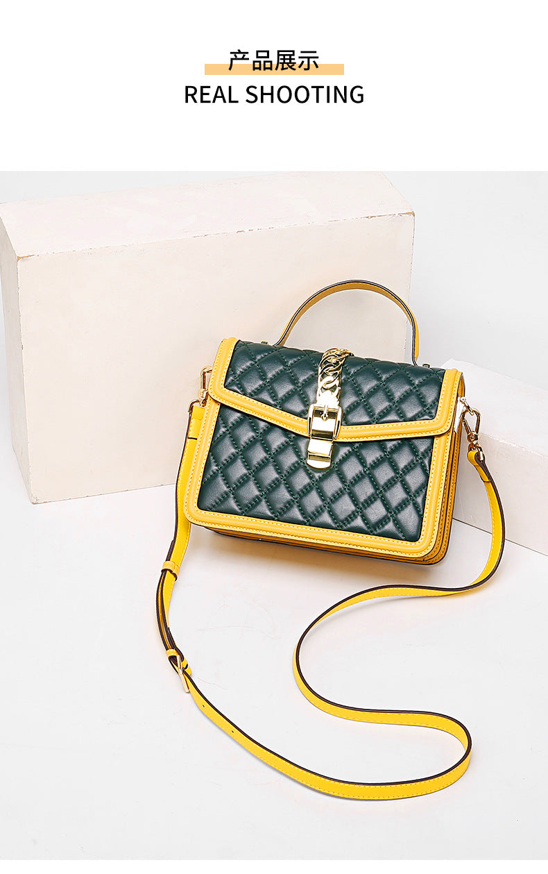 New Women's Bag Trendy Fashion Retro Quilted Small Square Bag Personality Stylish Simple Crossbody Women's Bag Handbag