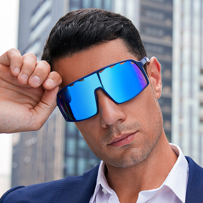 New Colorful Cycling Glasses for Men1998One-piece sunglasses European and American fashion outdoor sports sunglasses