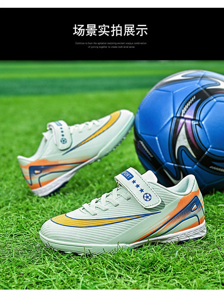 2025World Cup Children's Soccer Shoes Boys Youth Students Girls Spike Long Spike Competition Training Sports Shoes