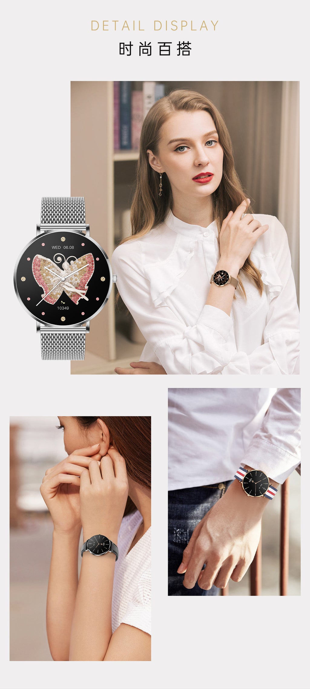 T8 Pro Smart Watch Bluetooth Call True Heart Rate Step Sleep Monitoring IP68Deep Waterproof Women's Sports