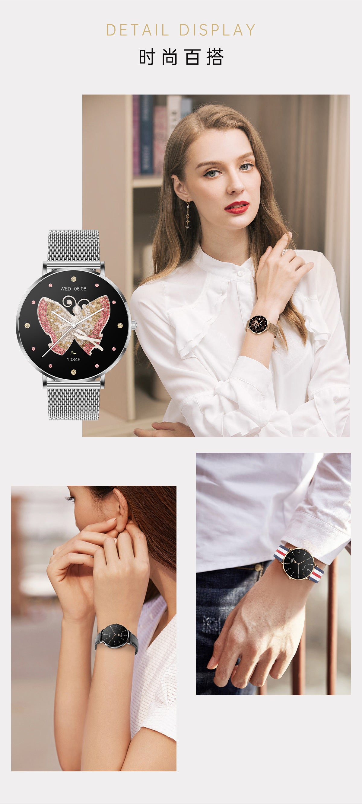 T8 Pro Smart Watch Bluetooth Call True Heart Rate Step Sleep Monitoring IP68Deep Waterproof Women's Sports