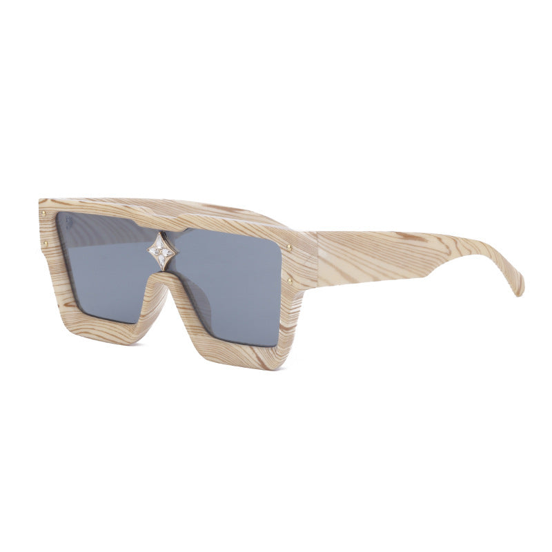 2025European and American 0k Rich Women Large Frame Sunglasses New One-piece Internet Celebrity Sunglasses for Women Trendy sunglasses