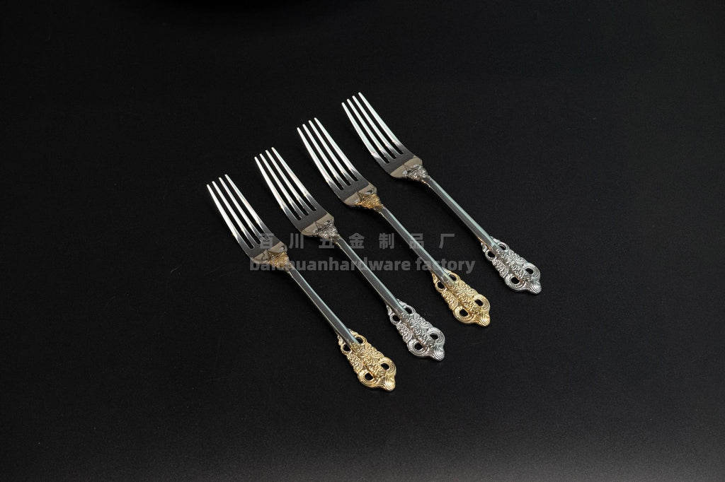 Court316Stainless Steel Tableware Cake Fruit Fork Home Hotel Dessert Fork Western Food Gift Wholesale