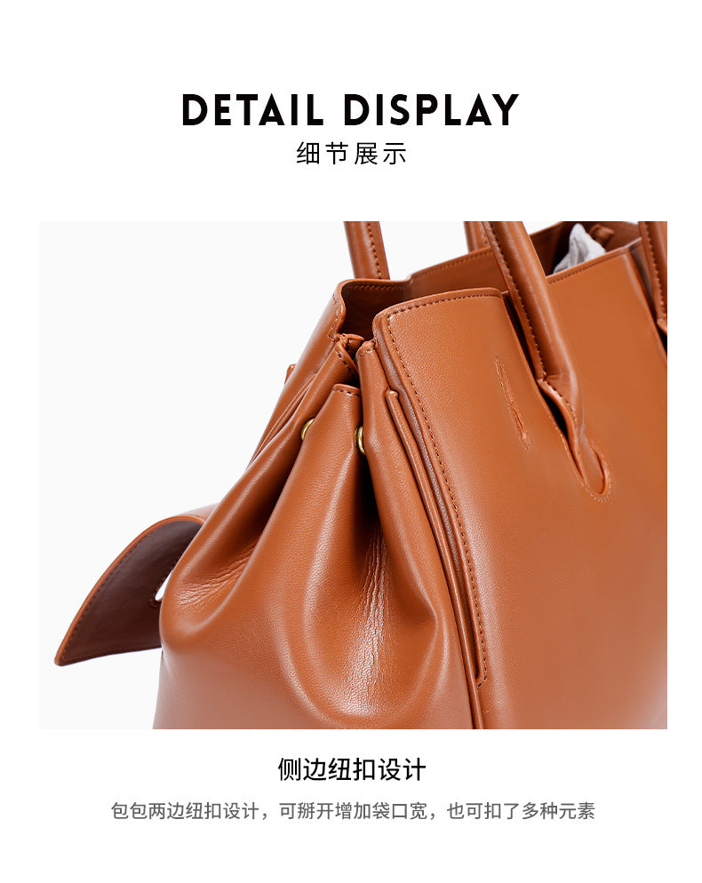 European and American Retro Large Capacity Commuter Tote Bag for Women, Fashionable Women's Bag with High-end Feel, Single Shoulder Underarm Handbag