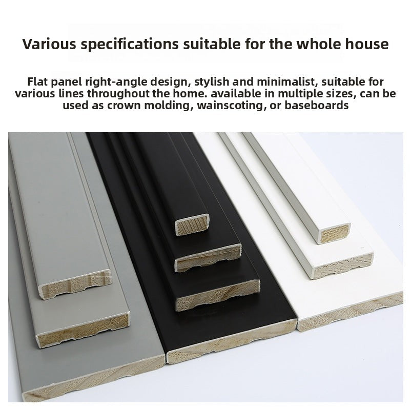 Solid wood skirting board 20 mm-thin flat pine wood trim, extremely narrow and ultra-thin, for baseboards, waistlines, and toplines