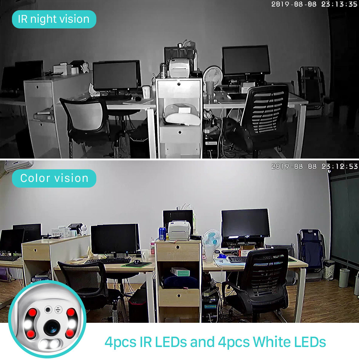 HD Outdoor Surveillance Camera Waterproof Eight-Light Dome Camera A6Wireless WiFiIPCamera Full Color