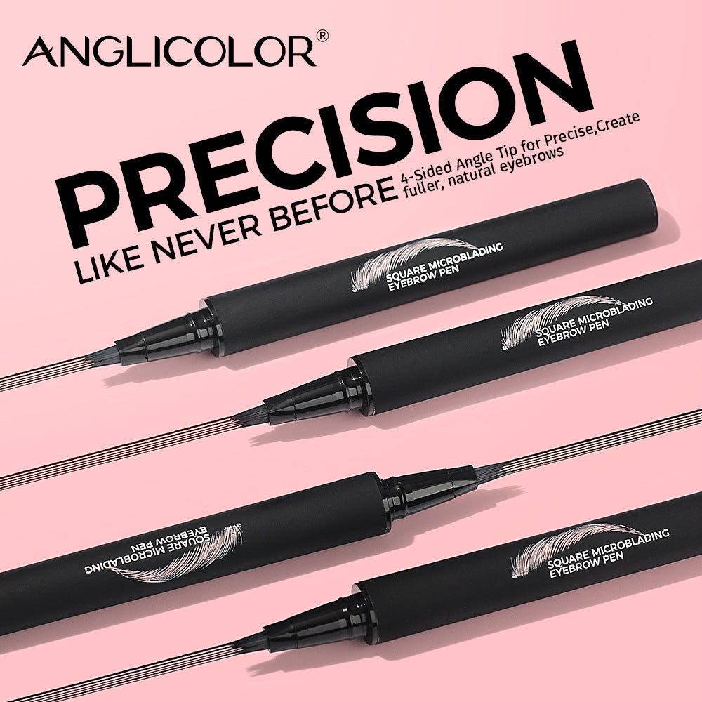 Four-Prong Eyebrow Pencil Wild Eyebrow Waterproof Smudge-Proof Four-Claw Split Liquid Eyebrow Pencil