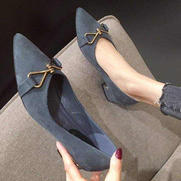 Pumps Women2025New Korean Style Versatile Fairy High Heels for Women, Soft Sole, Non-Chafing, Chunky Mid Heel Fashion Shoes for Women
