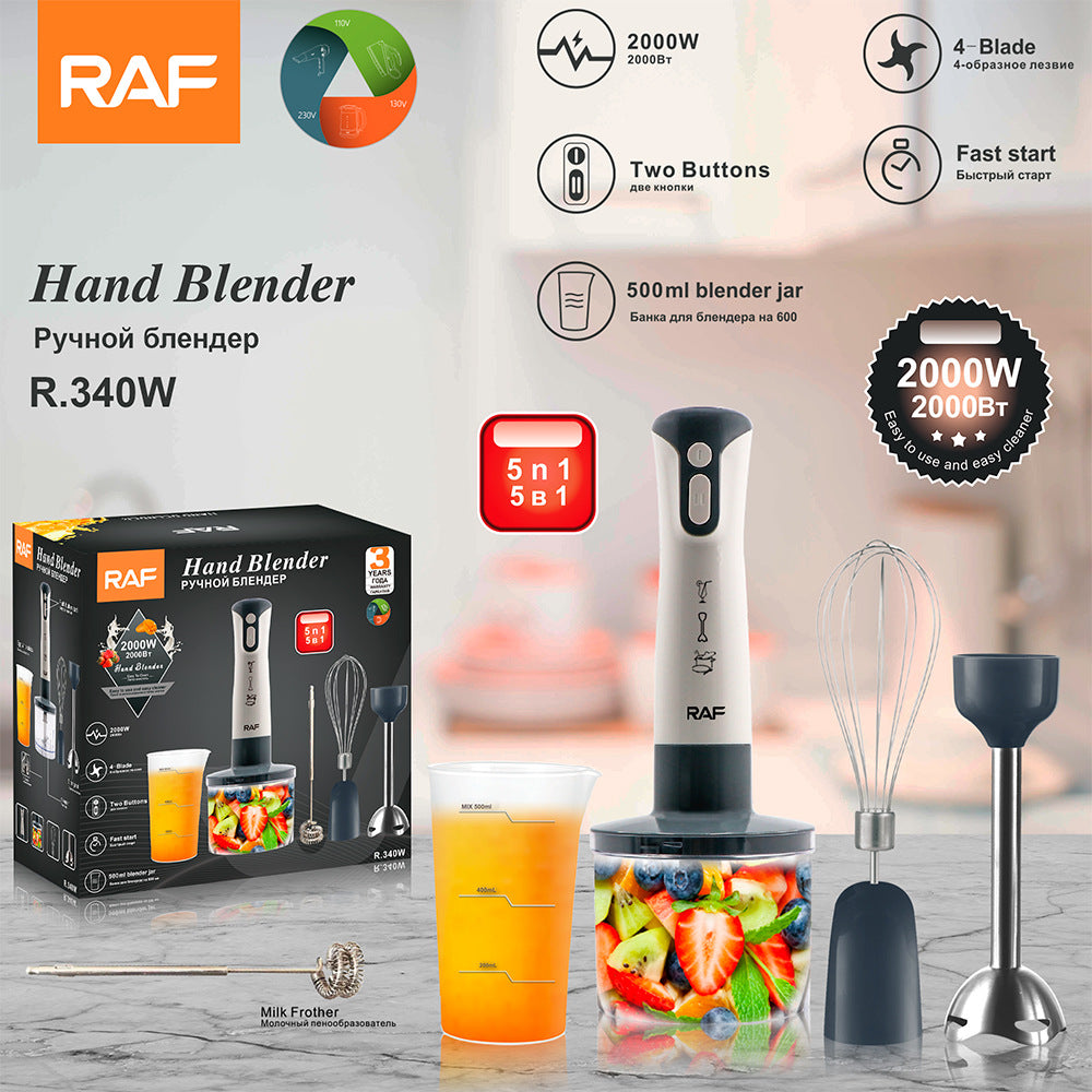RAF European Standard Baby Food Multifunctional Kitchen Cooking Stick Juicer Meat Grinder Electric Stirring Stick5All-in-One R340