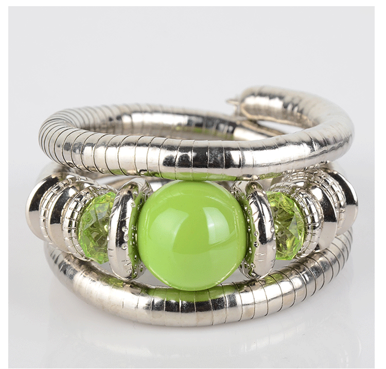 European and American Fashion Brand Bracelet for Women, High-End Ethnic Style, Simple Layered Multi-Color Three-Circle Wrap Bracelet
