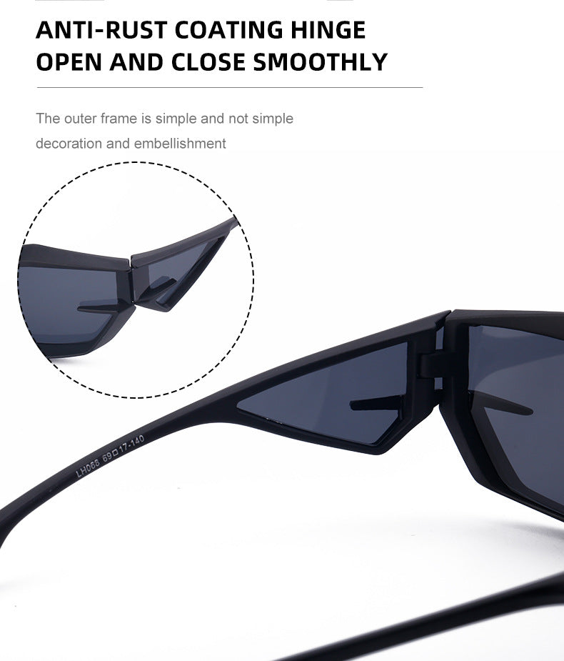 European and American style unique shaped sunglasses for men Y2K Millennium Future Technology Sunglasses for Women Trendy Glasses Wholesale