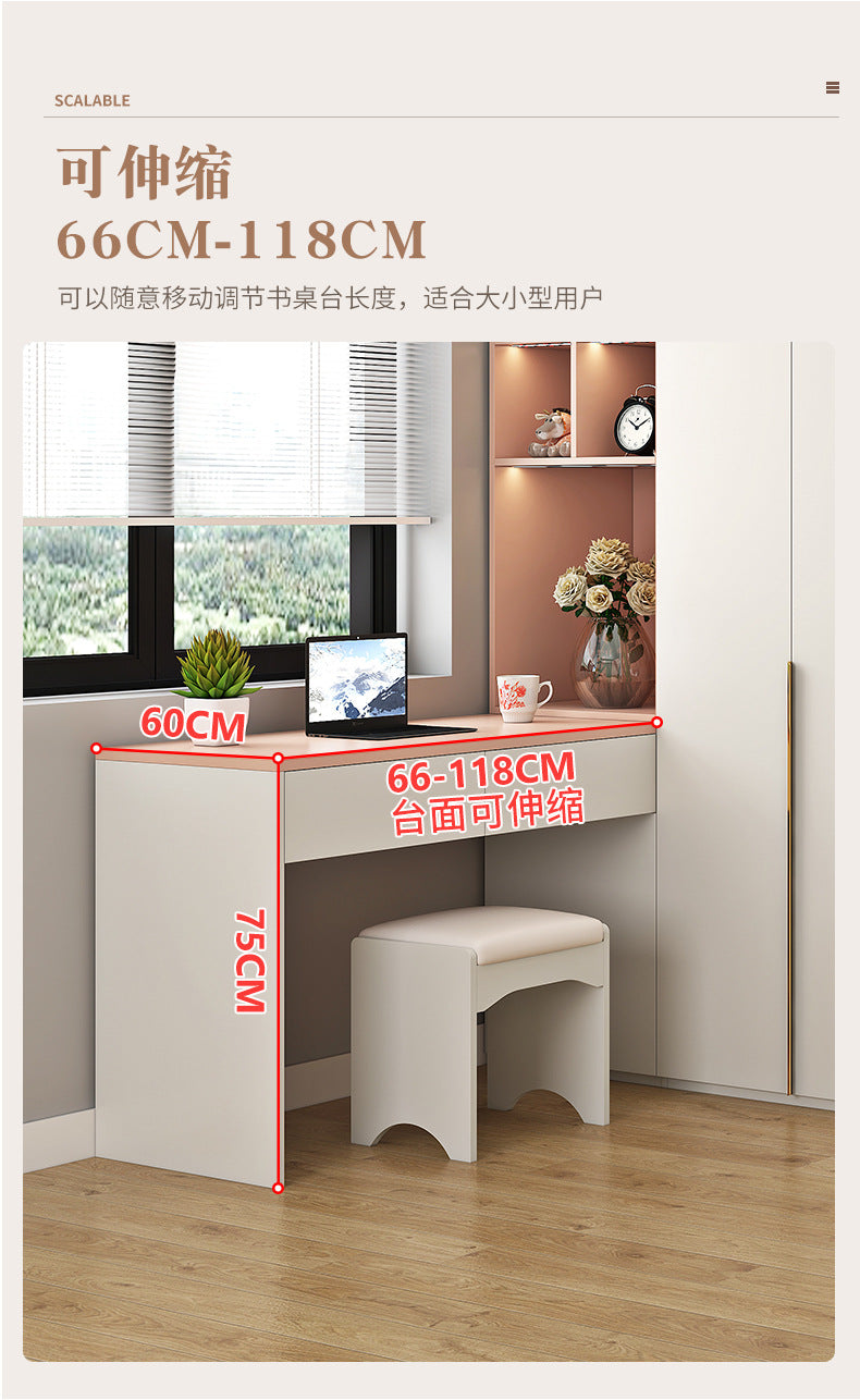 Wardrobe Solid Wood Hanging Area Multi-Bedroom Home Eco-Board Children's Room Corner Computer Desk Desk Cabinet Integrated Wardrobe