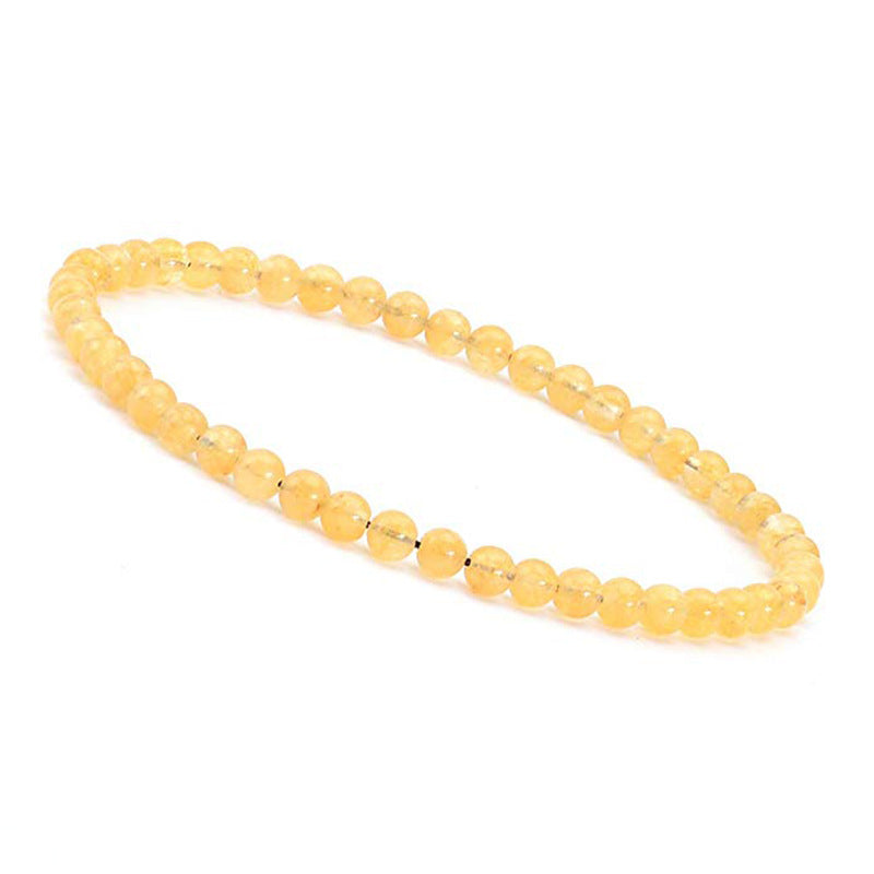4mm Tiger Eye Stone Bracelet Small Natural Stone Striped Agate White Pine Beaded Moonstone Women's Bracelet