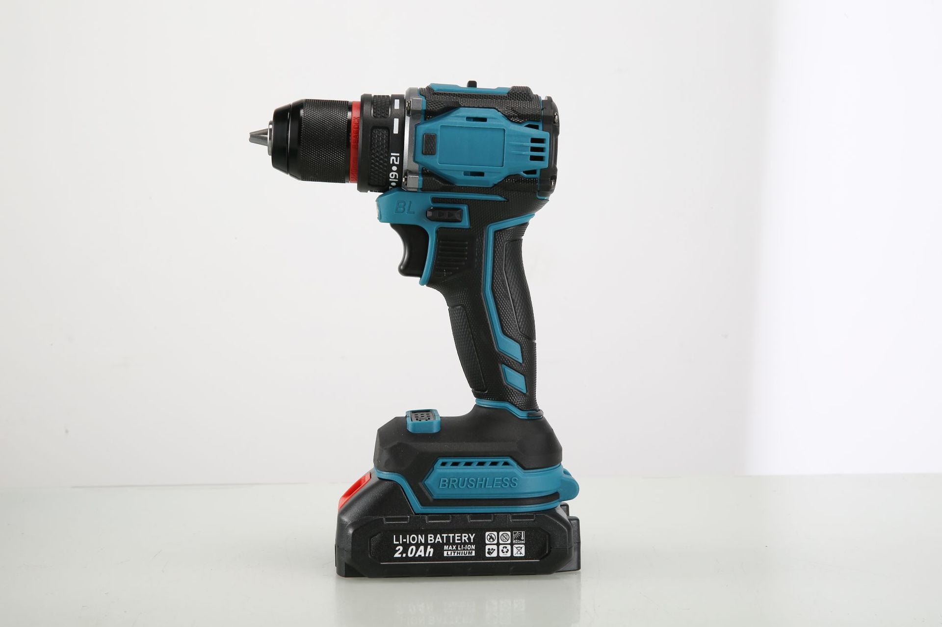 Factory Wholesale New Model21V Two-Speed Lithium Electric Drill Rechargeable High-Power Hand Drill with Accessories Plastic Box Impact Drill