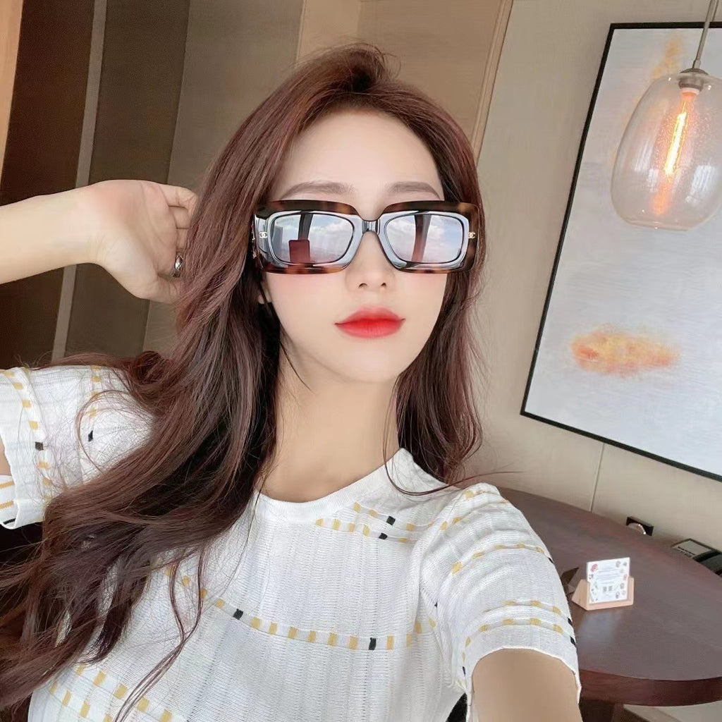 Sunglasses for Women Summer UV Protection Sunglasses for Men Small Face Style Glasses Retro Jelly Color6039Sun Protection Hot Item