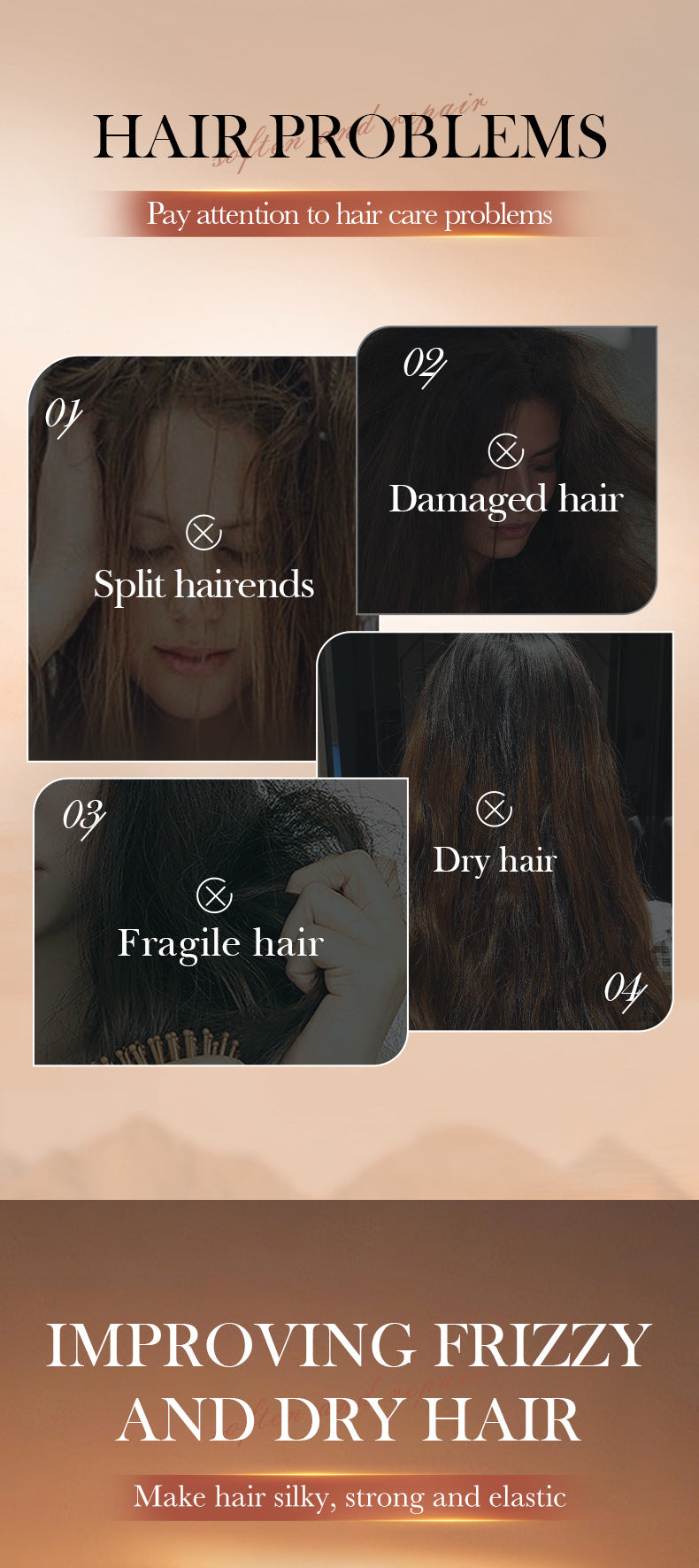 Ginseng and Polygonum Multiflorum Hair Mask SADOER Nourishing Anti-Breakage Smooth Voluminous Hair Mask  Wholesale