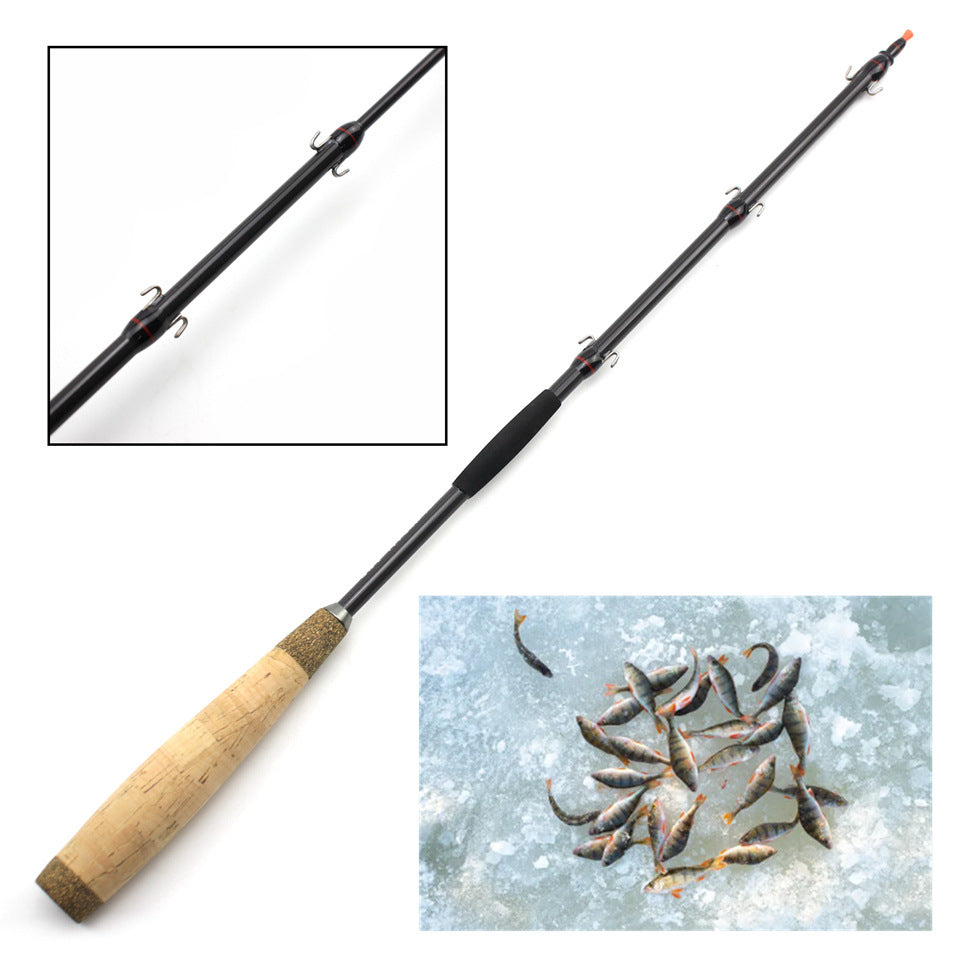European and American Ice Fishing Rod Carbon Winter Fishing Rod Shrimp Rod Raft Rod Ultra-light Portable Winter Fishing Rod Fish Rod