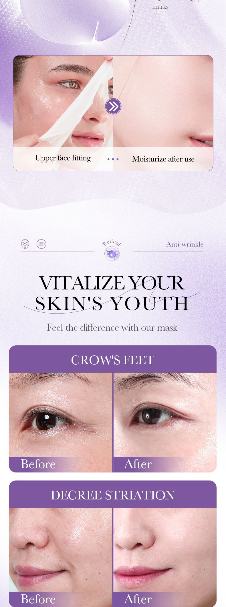 Mask25g BIOAOUA Dimension C Retinol Hydrating Moisturizing Mask Sheet Pack  Wholesale