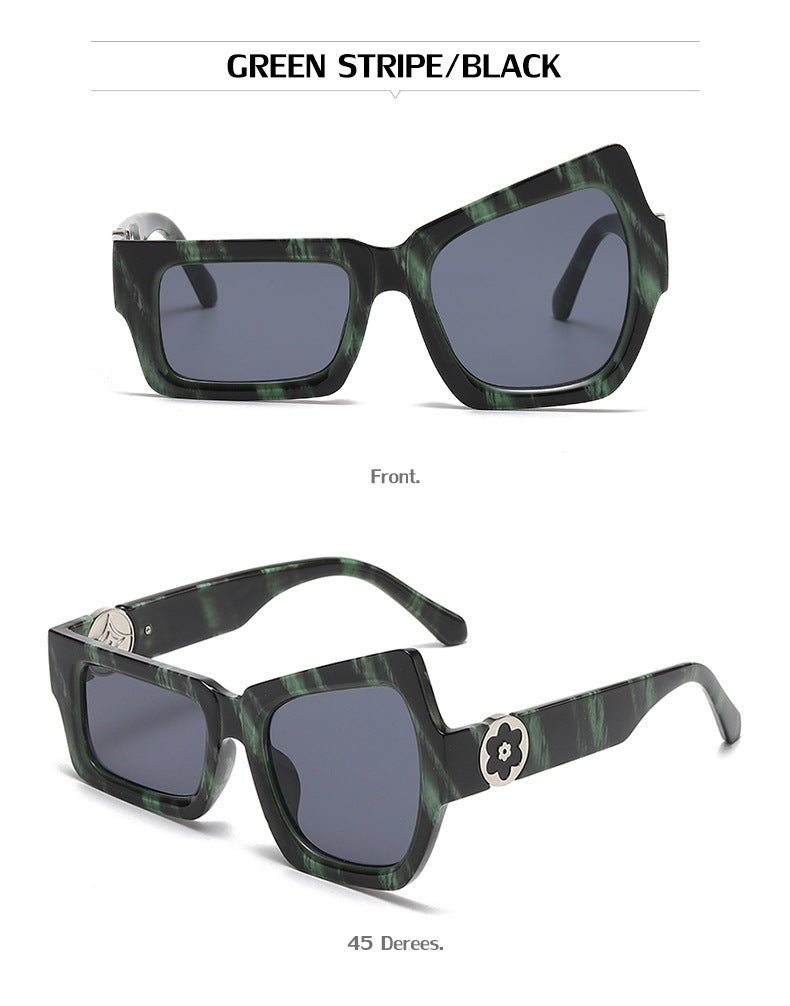 European and American Steampunk Sunglasses Unique Irregular Outdoor Sun Protection Sunglasses for Men High-end Glasses Wholesale