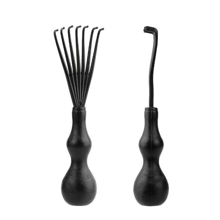 Large Curved Comb, Ribbed Hair Comb, Boar Bristle Curved Massage Comb, Nine-Row Comb, Styling Curling and Smoothing Comb, Cross-Border