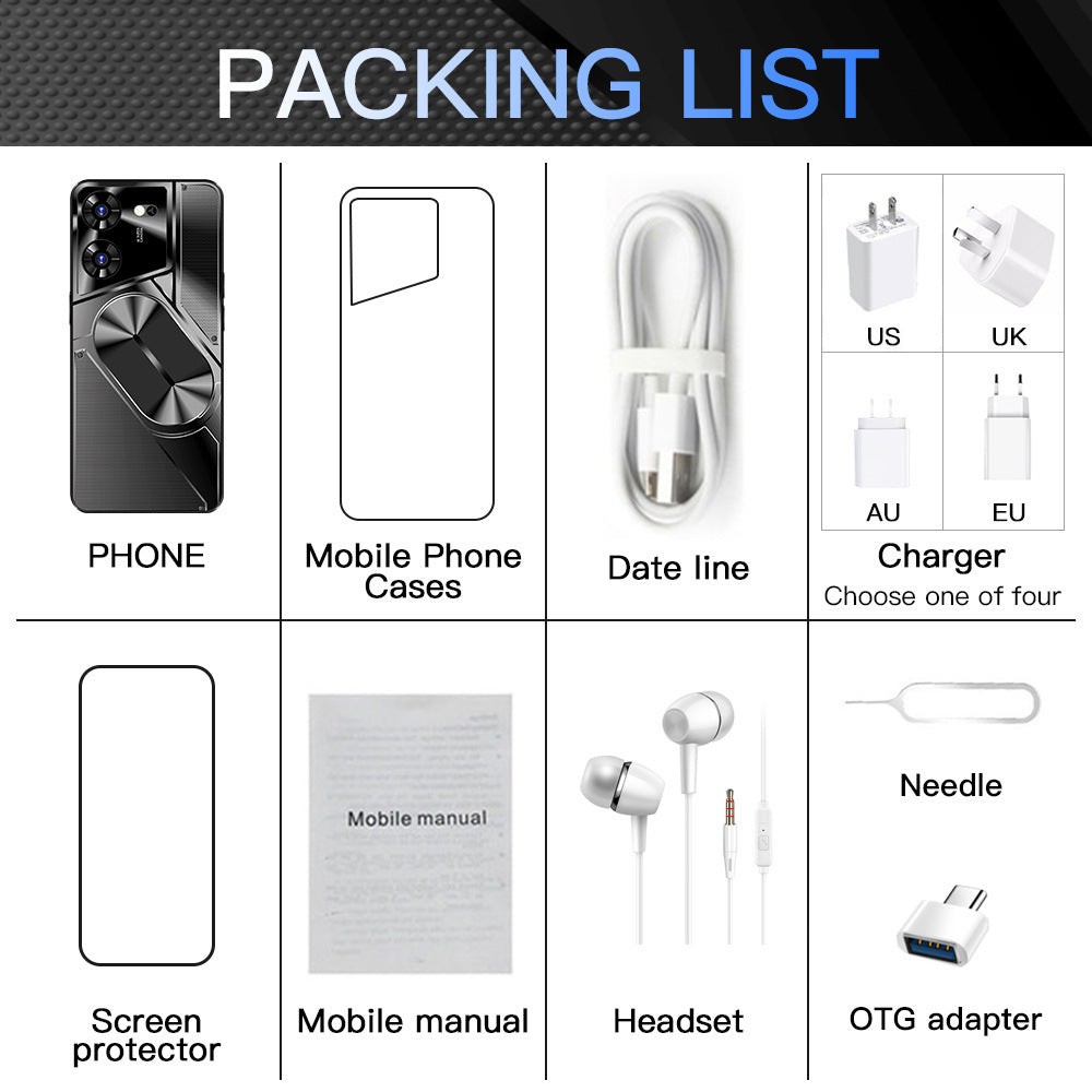 New Povo5pro Smart Student Phone7.3Inch Full HD Screen 3+32Wholesale