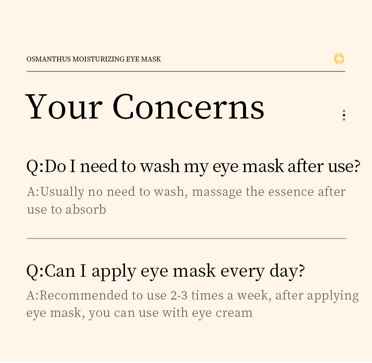 Golden Osmanthus Eye Mask Patch SADOER Moisturizing and Hydrating to Reduce Dark Circles  Foreign Trade Live Wholesale