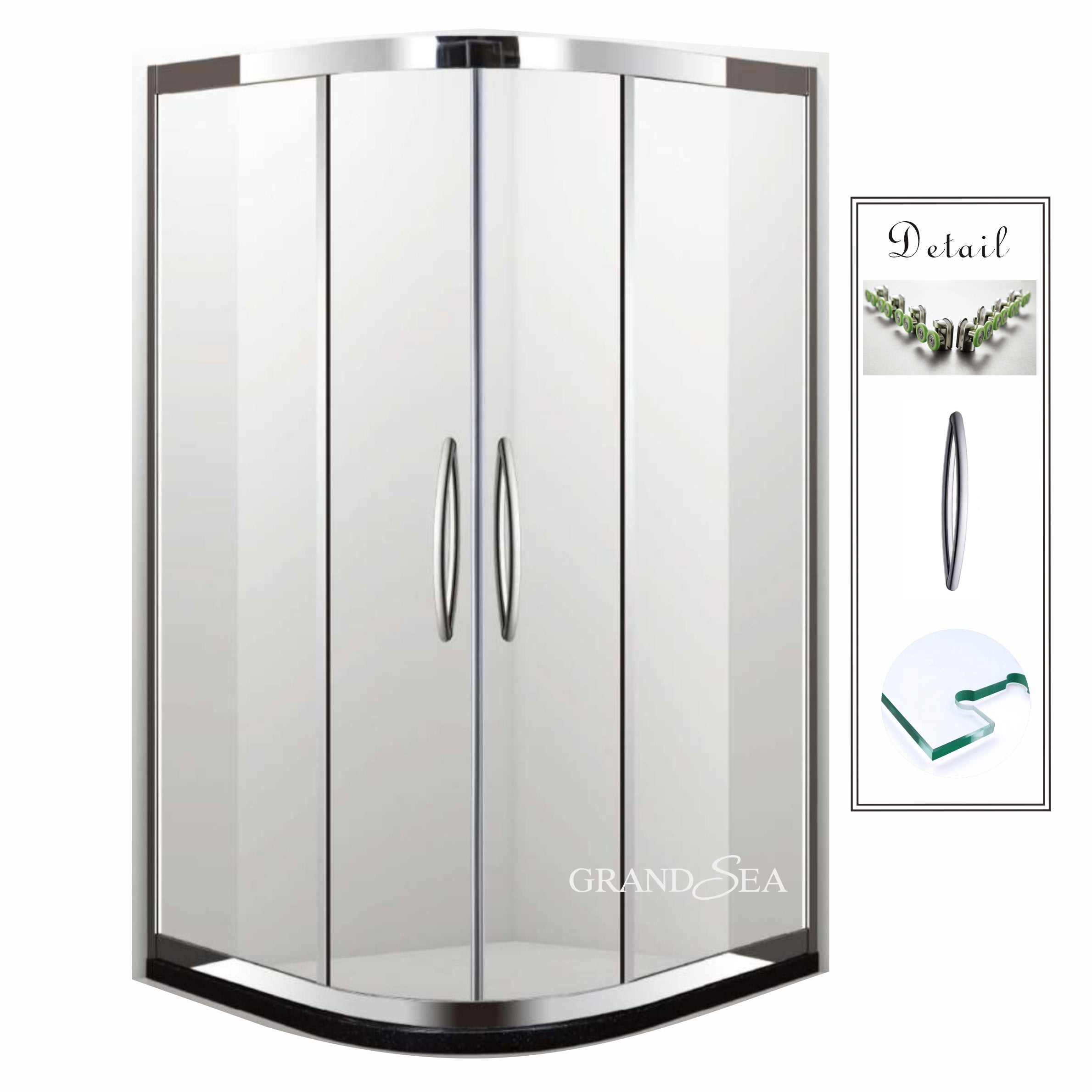 Simple Bathroom Shower Enclosure Tempered Glass Shower Cabin Door Shower Rooms